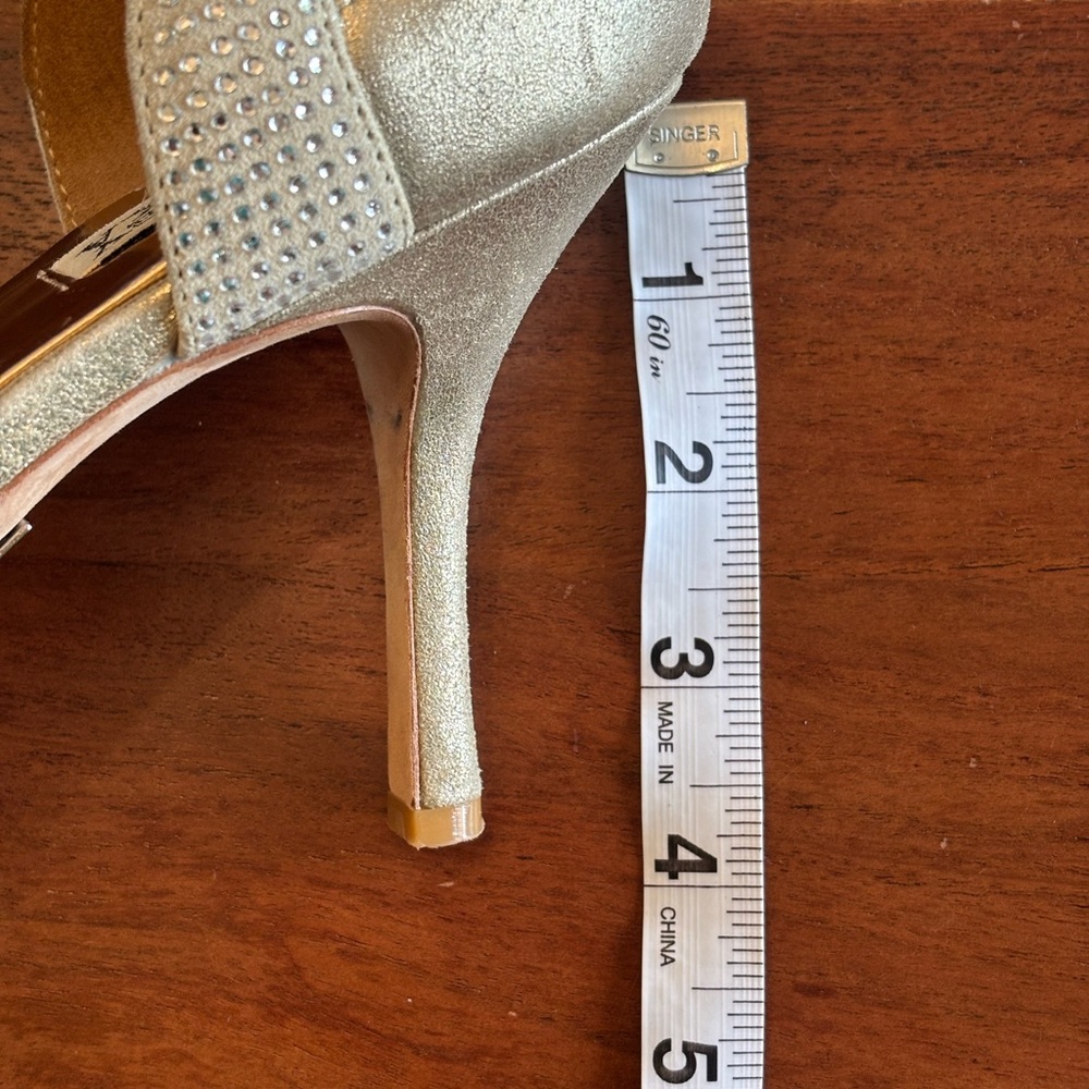 Badgley Mischka Tatiana Gold Heels - Picture 10 of 10